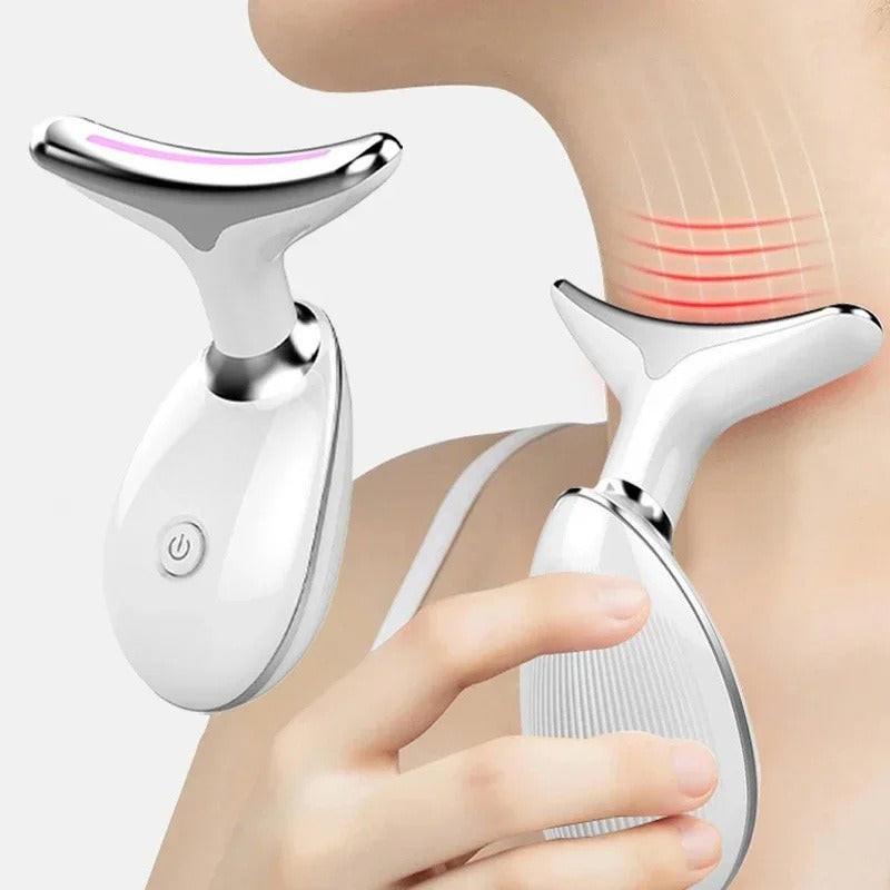 TolaSkin™ - Appareil Anti-Âge Visage & Cou | Soin LED 7 couleurs & Massage Chauffant