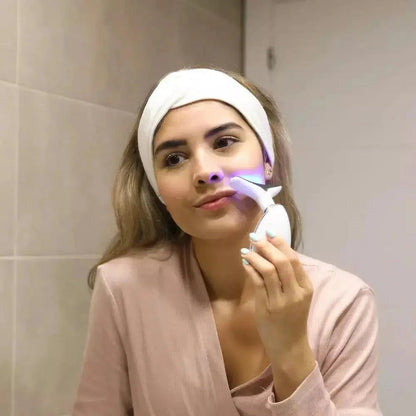 TolaSkin™ - Appareil Anti-Âge Visage & Cou | Soin LED 7 couleurs & Massage Chauffant