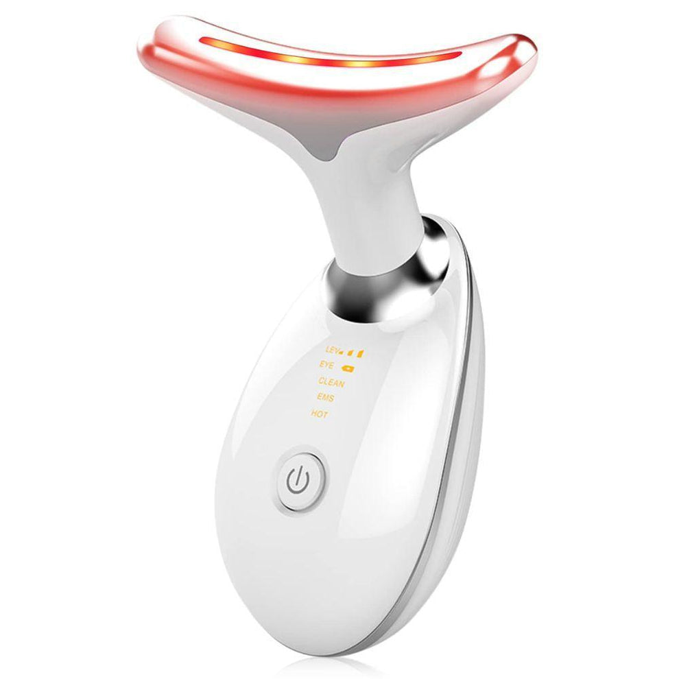TolaSkin™ - Appareil Anti-Âge Visage & Cou | Soin LED 7 couleurs & Massage Chauffant
