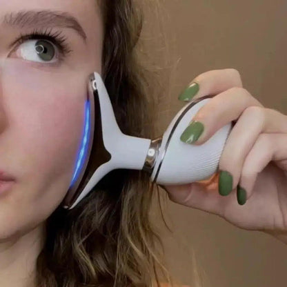 TolaSkin™ - Appareil Anti-Âge Visage & Cou | Soin LED 7 couleurs & Massage Chauffant
